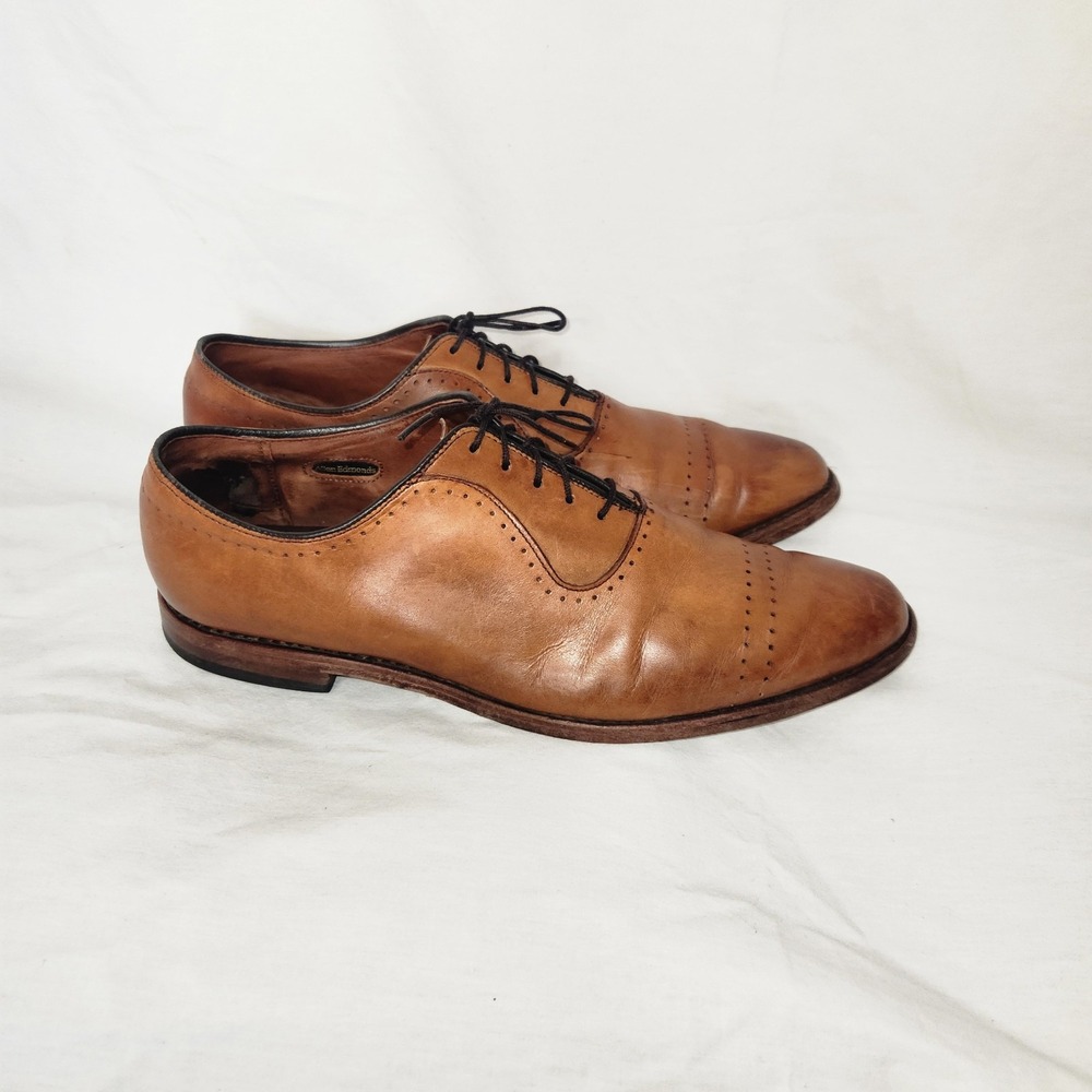 Allen Edmonds Vernon Oxford Brown Brogue Cap Toe Shoes Mens 10.5 D 8810 - Picture 5 of 16